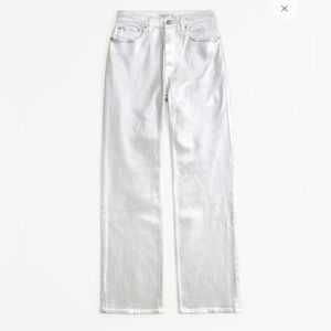 Silver Abercrombie & Fitch High Rise 90’s Relaxed Fit Size 8